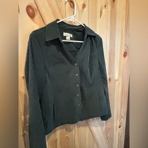 Dark green Christopher banks blazer top